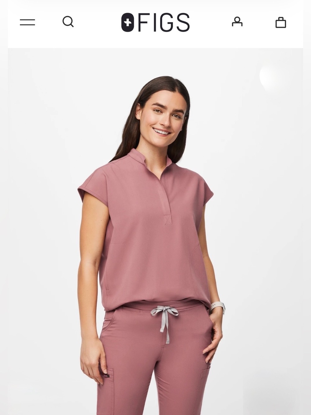 FIGS mauve top